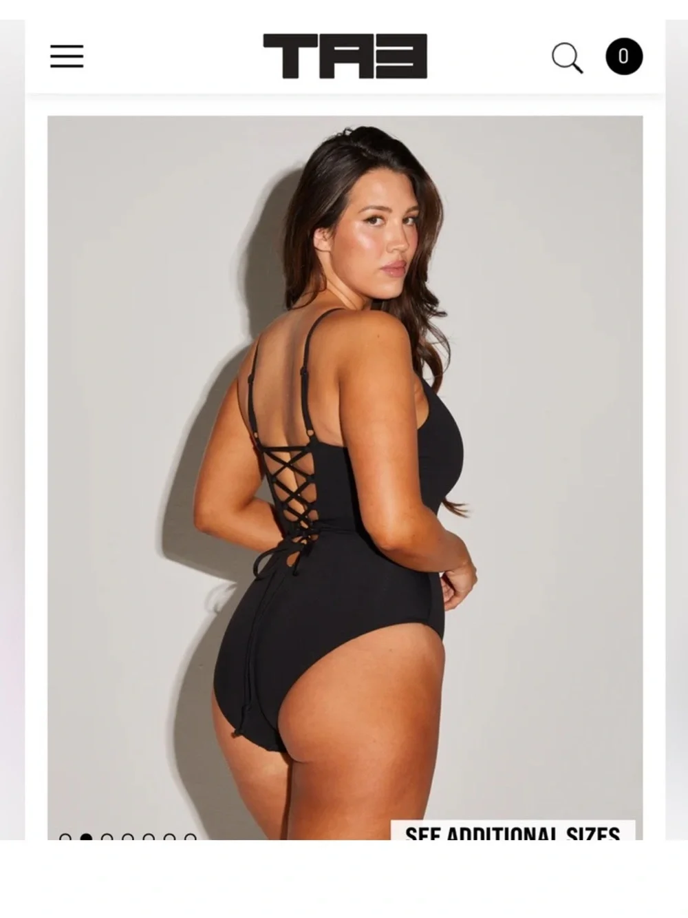 Ta3 Mega Sculpting Plungey One-Piece Swimsuit - Black - Picture 5 of 8
